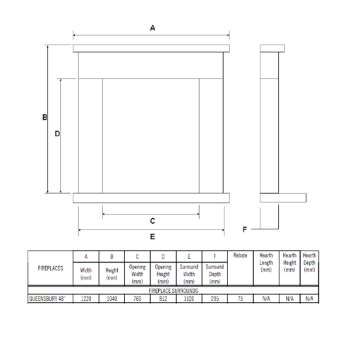 Picture of Queensbury Surround - 48"