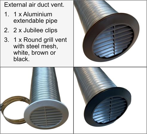 Picture of 100MM EXTERNAL AIR DUCT KIT 100mm ø x 300cm